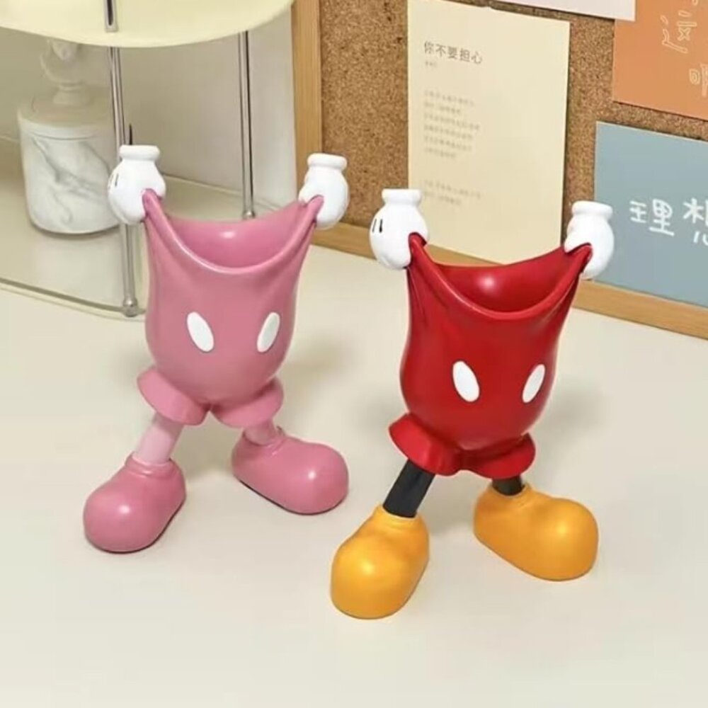 Cute Mouse Pen Holder for Desk, Mickey Mouse Vase Makeup Brush Holder, Birthday - Picture 2 of 2